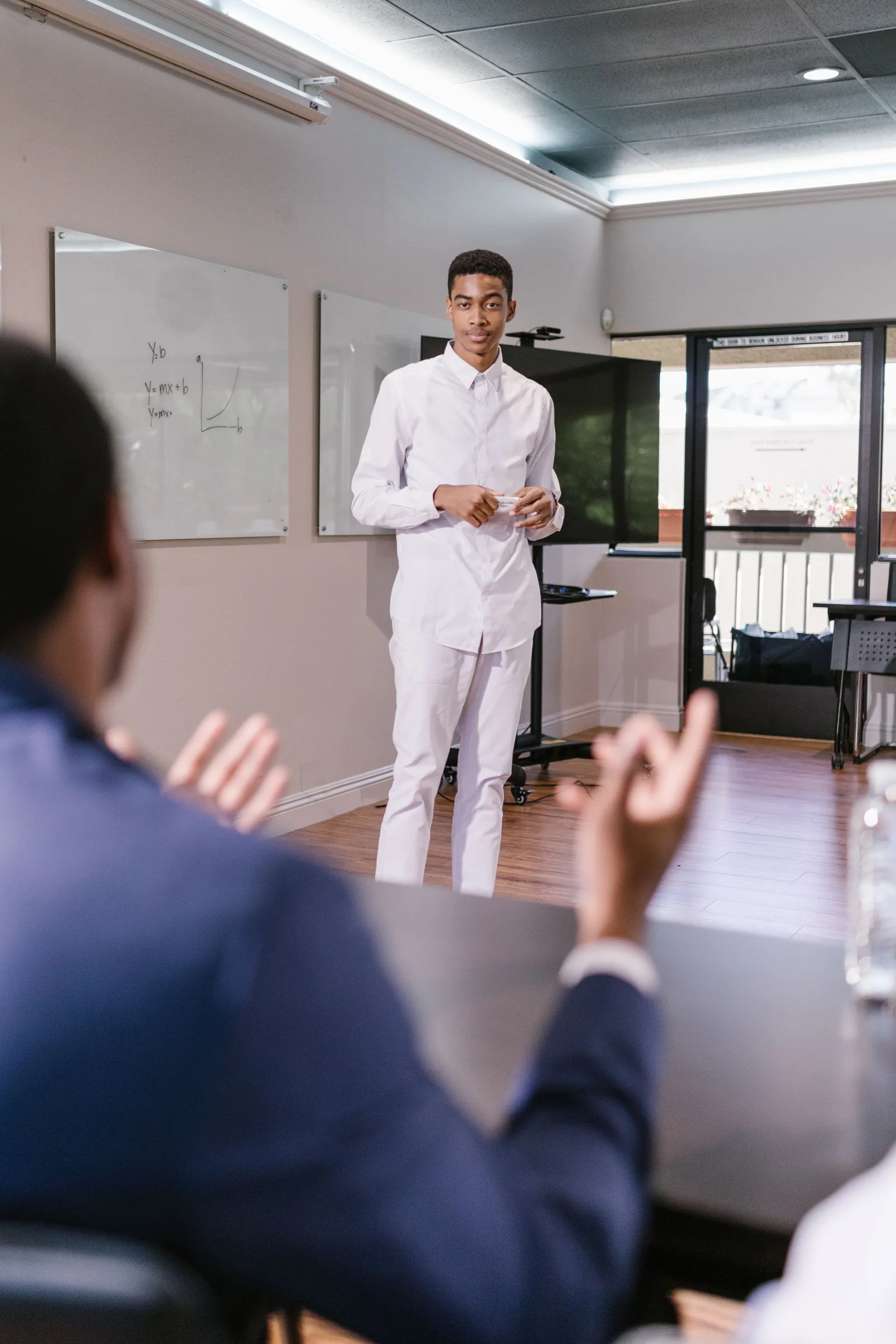 Speaker facilitating a leadership session